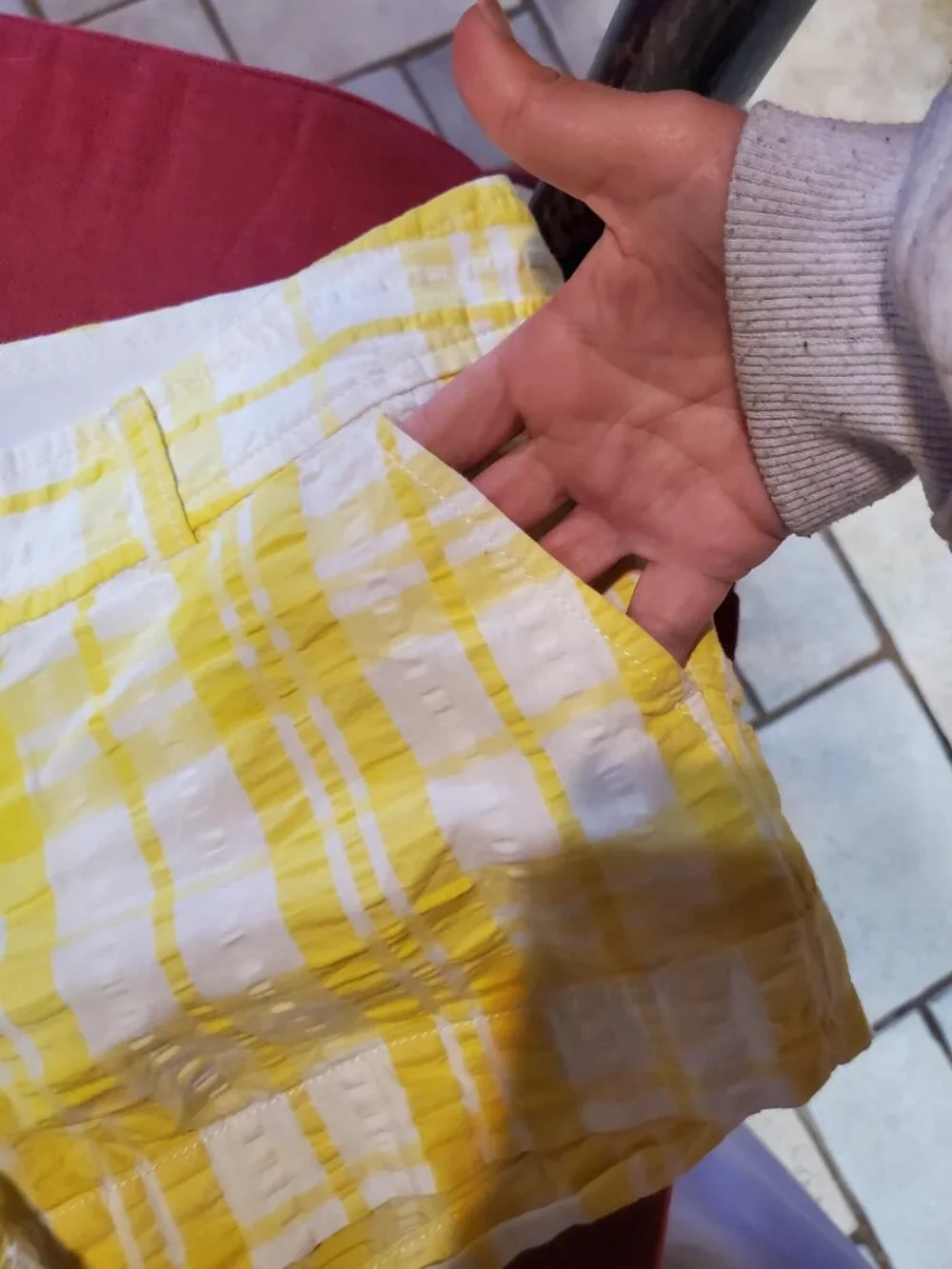 Vintage Lilly Pulitzer Walsh Seersucker Plaid Shorts Yellow White